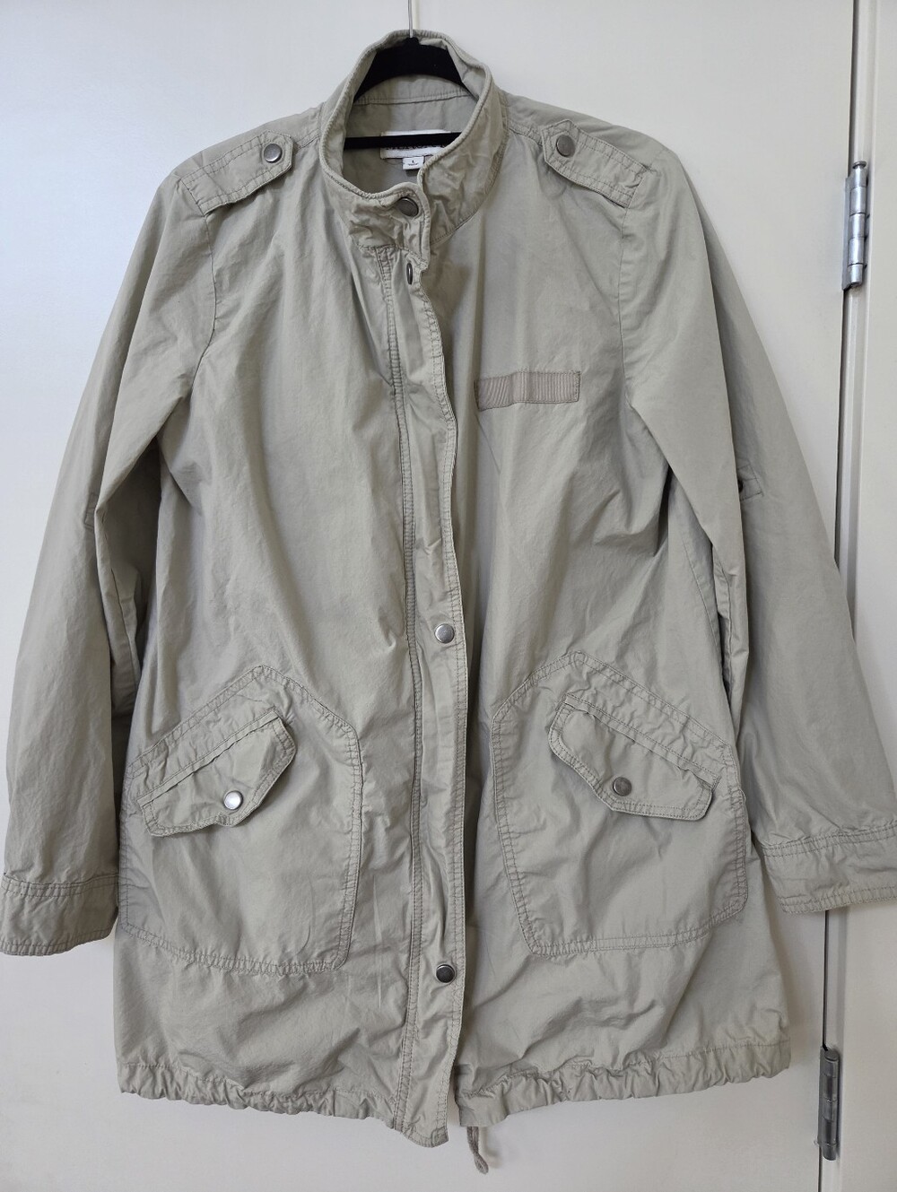 Merona Khaki Tan Cotton Utility Jacket Parka Coat Field Coat - Size Large